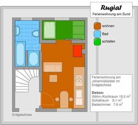Rugia 1 Apartment Stralsund Ngoại thất bức ảnh